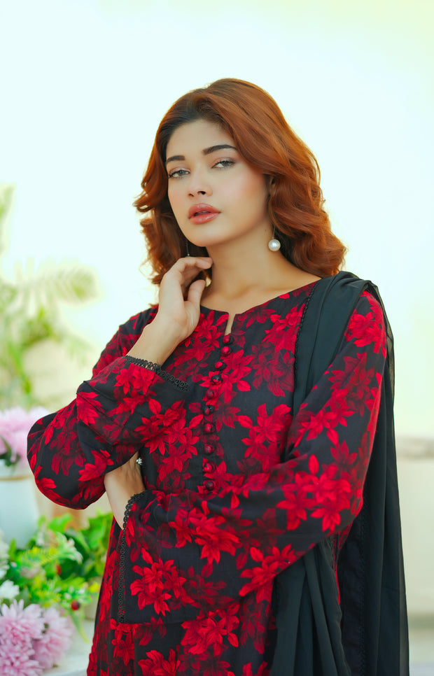 3pcs pure printed Simple Brand Winter Collection