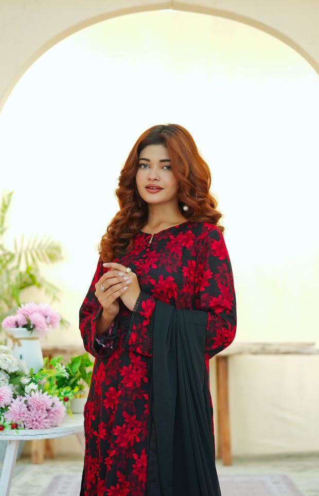 3pcs pure printed Simple Brand Winter Collection