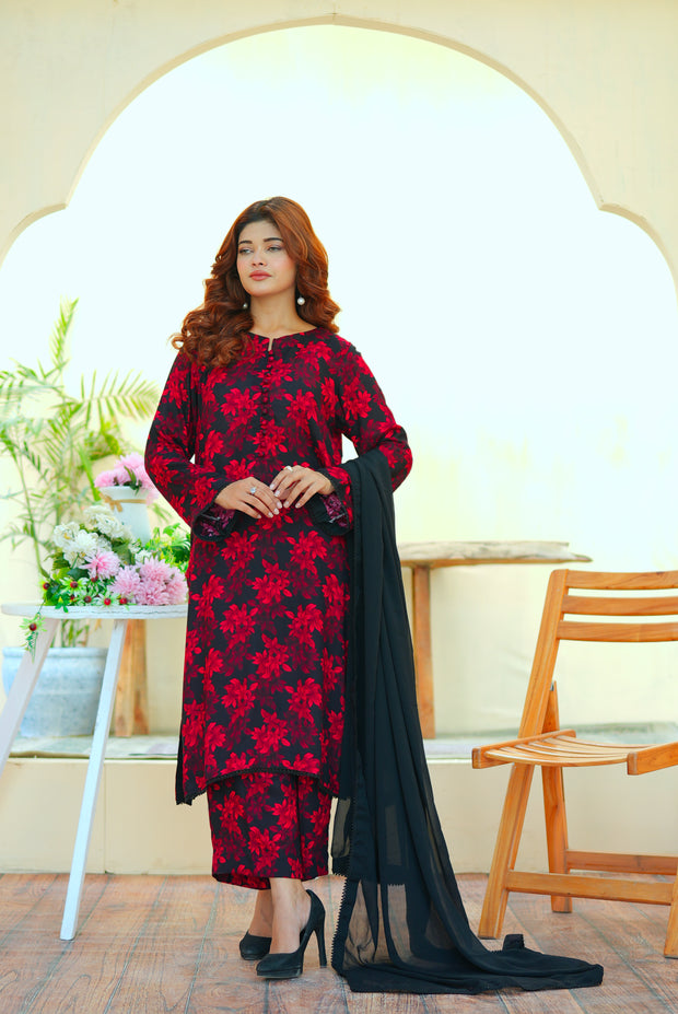 3pcs pure printed Simple Brand Winter Collection
