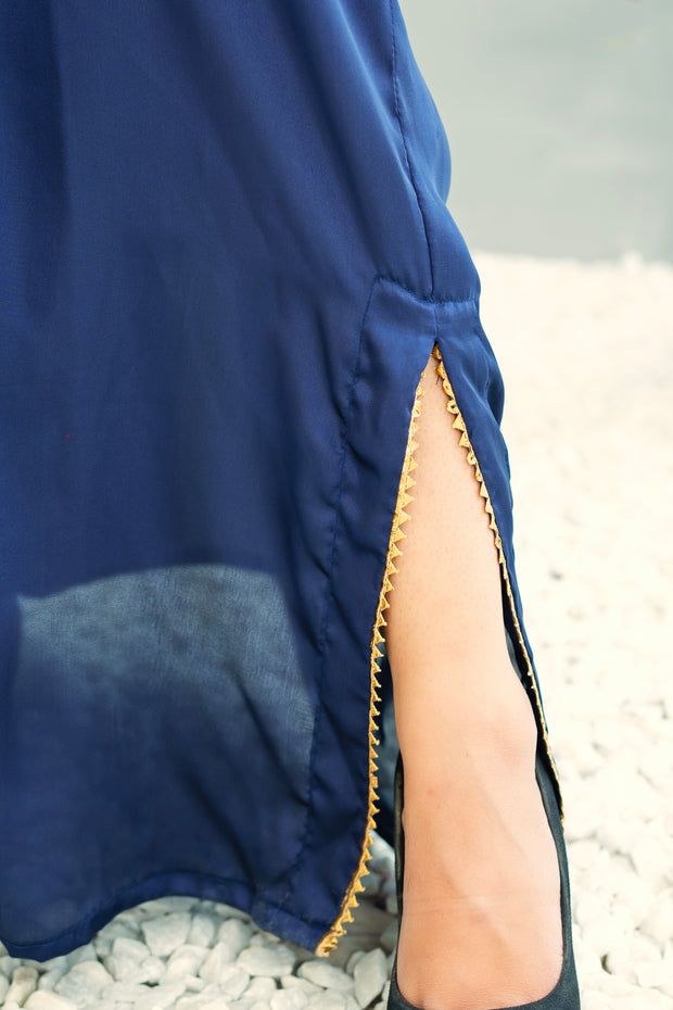 Kaftan With Pure Kundan Bunch