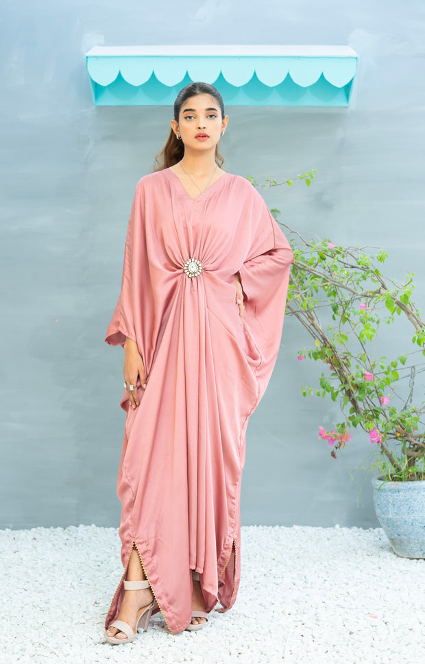 Kaftan With Pure Kundan Bunch