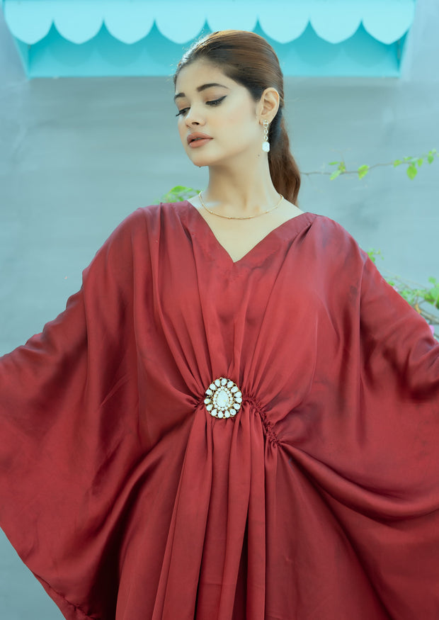 Kaftan With Pure Kundan Bunch
